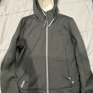 Grey North Face zip up